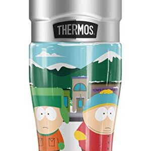 THERMOS South Park Cartman, Stan, Kyle, Kenny Town Pose STAINLESS KING Stainless Steel Travel Tumbler, Vacuum insulated & Double Wall, 16oz