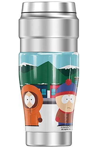 THERMOS South Park Cartman, Stan, Kyle, Kenny Town Pose STAINLESS KING Stainless Steel Travel Tumbler, Vacuum insulated & Double Wall, 16oz