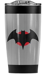 logovision batman thomas wayne stainless steel tumbler 20 oz coffee travel mug/cup, vacuum insulated & double wall with leakproof sliding lid | great for hot drinks and cold beverages