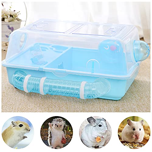 Hamster Tubes Set, FULANDL Transparent Hamster Cage Adventure External Pipe, Creative DIY Assorted Connection Tunnel Track Hamster Toys to Expand Space for Small Animals Like Hamster, Mouse-2.16In