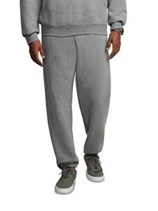 fruit of the loom mens eversoft fleece & joggers (regular big man) sweatpants, elastic bottom - grey heather, medium us