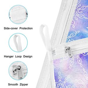 Winter Decorative Snowflakes Laundry Mesh Bag Delicates Lingerie Laundry Wash Bag Heavy Duty with Zipper Laundry Net Bags for Apartment Dorm Family Laundromat