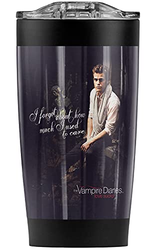 Vampire Diaries Stefan I Used To Care Stainless Steel Tumbler 20 oz Coffee Travel Mug/Cup, Vacuum Insulated & Double Wall with Leakproof Sliding Lid | Great for Hot Drinks and Cold Beverages