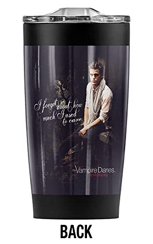 Vampire Diaries Stefan I Used To Care Stainless Steel Tumbler 20 oz Coffee Travel Mug/Cup, Vacuum Insulated & Double Wall with Leakproof Sliding Lid | Great for Hot Drinks and Cold Beverages