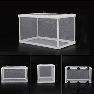 Large Fish Breeder Net with Suction Cups,Nylon Mesh Fish Fry Hatchery Breeder Isolation Box Separation Net for Fish/Plants/Shrimp Fish on Aquarium Tank