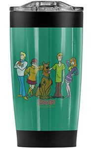 logovision scooby-doo scooby gang stainless steel tumbler 20 oz coffee travel mug/cup, vacuum insulated & double wall with leakproof sliding lid | great for hot drinks and cold beverages