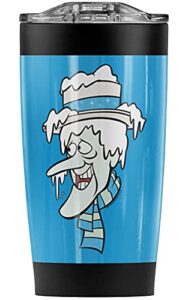 the year without a santa claus snow miser stainless steel tumbler 20 oz coffee travel mug/cup, vacuum insulated & double wall with leakproof sliding lid | great for hot drinks and cold beverages