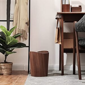 Creative Storage Wooden Trash Can Home Bucket Garbage Bin Hotel Living Room Office Wastebasket Cans Nordic Recycling Bin for Home Bedroom Kitchen Office Waste Basket Cans