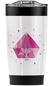 logovision steven universe pink in diamond stainless steel tumbler 20 oz coffee travel mug/cup, vacuum insulated & double wall with leakproof sliding lid | great for hot drinks and cold beverages