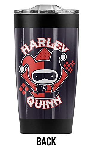 Logovision Harley Quinn Quinn Chibi Stainless Steel Tumbler 20 oz Coffee Travel Mug/Cup, Vacuum Insulated & Double Wall with Leakproof Sliding Lid | Great for Hot Drinks and Cold Beverages