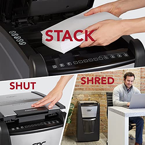 GBC Paper Shredder, Auto Feed+, 300 Sheet Capacity, Super Cross-Cut, Office Shredder, 300X (WSM1757608)