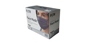 fltr general use face mask, black, 75 count (75)