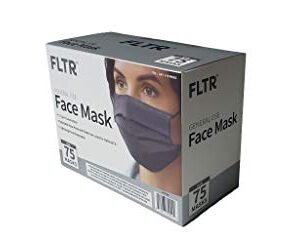 FLTR General Use Face Mask, Black, 75 count (75)