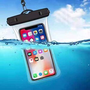 Waterproof Phone Pouch [2 Pack], Underwater Phone Case Dry Bag with Lanyard Compatible with iPhone Pro, iPhone 11/11 Pro/11 Pro Max X/Xs/Xr/Xs Max,8, Samsung S10/S9/S8 Plus (Black) (White)