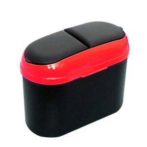 Storage Container Stylish Dual Side Lid Car Vehicle Plastic Trash Can Garbage Bin Storage Box