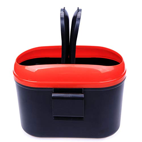 Storage Container Stylish Dual Side Lid Car Vehicle Plastic Trash Can Garbage Bin Storage Box