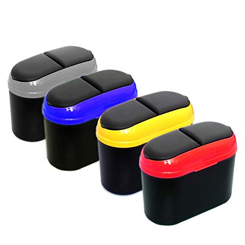 Storage Container Stylish Dual Side Lid Car Vehicle Plastic Trash Can Garbage Bin Storage Box