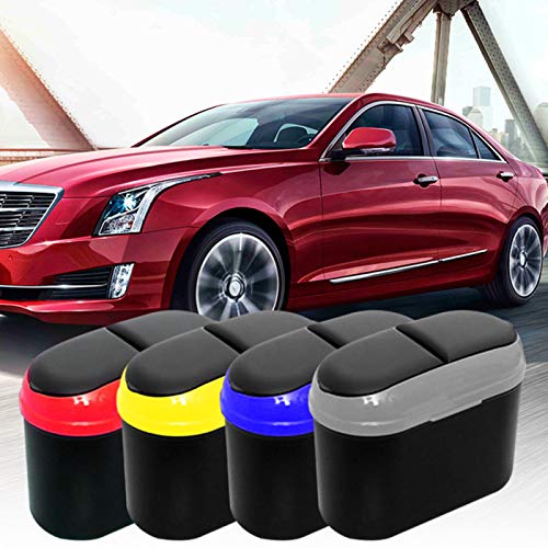 Storage Container Stylish Dual Side Lid Car Vehicle Plastic Trash Can Garbage Bin Storage Box