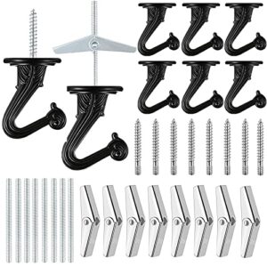 alovexiong 8 set/32pcs swag ceiling hooks heavy duty swag hook with hardware for hanging plants ceiling installation cavity wall fixing