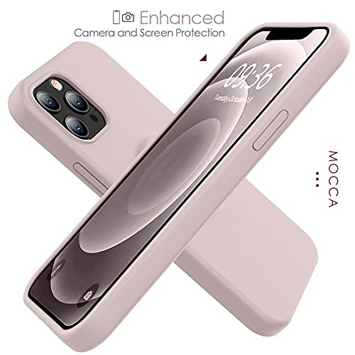 MOCCA Compatible with iPhone 12 Case, iPhone 12 Pro Case 6.1inch with Ring Kickstand | Super Soft Microfiber Lining | Anti-Scratch Full-Body Shockproof Protective Case for iPhone 12/12 Pro - Pink Sand