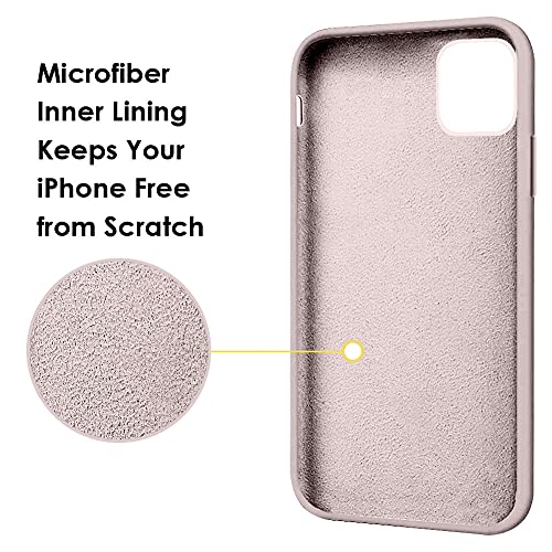 MOCCA Compatible with iPhone 12 Case, iPhone 12 Pro Case 6.1inch with Ring Kickstand | Super Soft Microfiber Lining | Anti-Scratch Full-Body Shockproof Protective Case for iPhone 12/12 Pro - Pink Sand