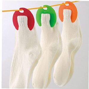 12pcs Sock Clips Colorful Sock Holders Stockings Ring Clip Locks Washing Sorters Organizer Tool for House