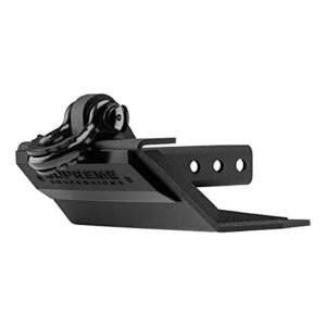 supreme suspensions - universal heavy-duty multi-function hitch skid plate compatible with 2" hitch receivers | includes 1x 3/4" d-ring shackle with isolators - black
