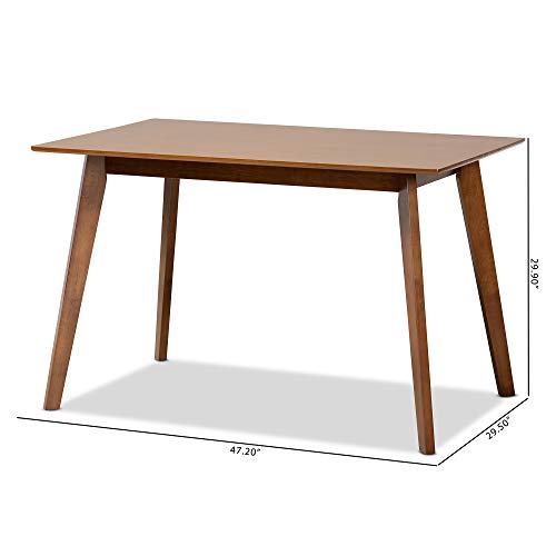 Baxton Studio Maila Dining Tables, Walnut Brown