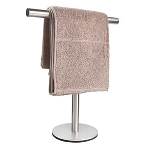 bathroom hand towel holder stand，t-shape hand towel holder stand sus304 stainless steel for bathroom，kitchen or vanity countertop