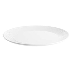 tablecraft pulito collection round platter, white, melamine, 13.125” diameter (33.3 cm)