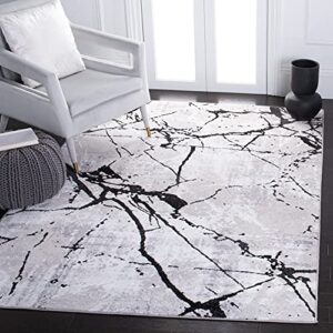 safavieh amelia collection 6' x 9' grey/black ala293k modern abstract non-shedding living room dining bedroom area rug