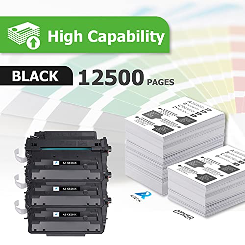 Aztech Compatible Toner Cartridge Replacement for HP 55X CE255X 55A CE255A P3015 P3015dn P3015x Pro 500 MFP M521dn M521dw M521 M525 Printer Ink (Black, 3-Pack)