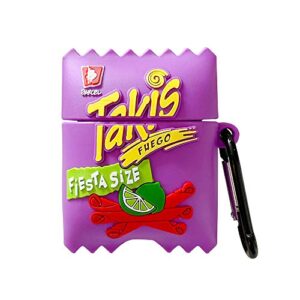 koytooy for airpod 2nd/1st case, cute unique takis candy cartoon fashion design airpod protective cover, suitable for girls and boys airpods 1/2 tective cover accessory keychain. (takis)