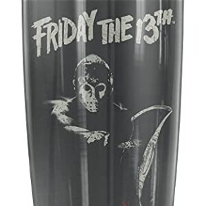 Logovision Friday the 13th Jason Ax Stainless Steel Tumbler 20 oz Coffee Travel Mug/Cup, Vacuum Insulated & Double Wall with Leakproof Sliding Lid | Great for Hot Drinks and Cold Beverages