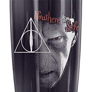 Harry Potter Voldemort Nowhere Is Safe Stainless Steel Tumbler 20 oz Coffee Travel Mug/Cup, Vacuum Insulated & Double Wall with Leakproof Sliding Lid | Great for Hot Drinks and Cold Beverages