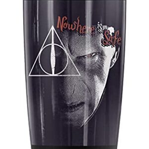 Harry Potter Voldemort Nowhere Is Safe Stainless Steel Tumbler 20 oz Coffee Travel Mug/Cup, Vacuum Insulated & Double Wall with Leakproof Sliding Lid | Great for Hot Drinks and Cold Beverages