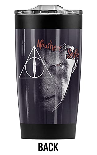 Harry Potter Voldemort Nowhere Is Safe Stainless Steel Tumbler 20 oz Coffee Travel Mug/Cup, Vacuum Insulated & Double Wall with Leakproof Sliding Lid | Great for Hot Drinks and Cold Beverages