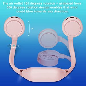 YEEBOO Portable Neck Fan, Hands-Free Rechargeable Personal Fan with 4000mAh 360°Rotation 3 Wind Speeds, Cooling Fan for Home, Office, Travel, Sport, Outdoor Activities ,No Hair Twisting