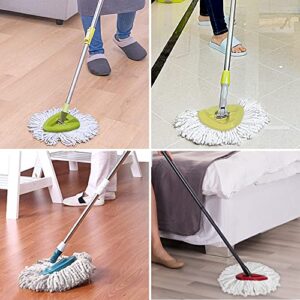 Zen Lyfe 4 Pack Spin Mop Replacement Head Microfiber Mop Head Refills Spin Mop Refills Easy Cleaning Mop Head Replacement Includes 2 Microfiber Cloths