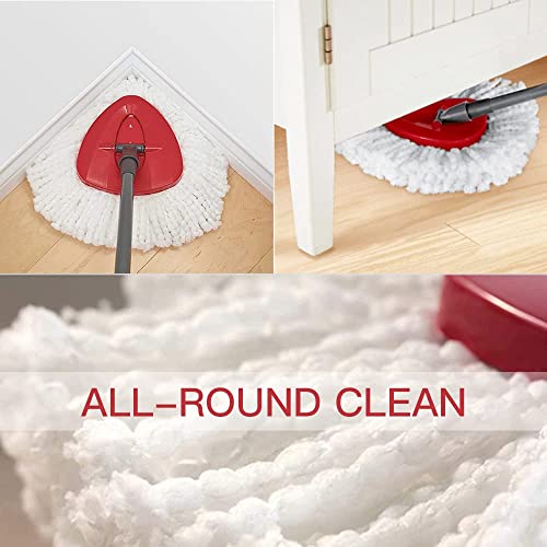 Zen Lyfe 4 Pack Spin Mop Replacement Head Microfiber Mop Head Refills Spin Mop Refills Easy Cleaning Mop Head Replacement Includes 2 Microfiber Cloths