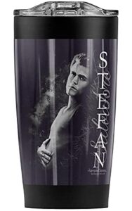 logovision vampire diaries stefan next to me stainless steel tumbler 20 oz coffee travel mug/cup, vacuum insulated & double wall with leakproof sliding lid | great for hot drinks and cold beverages