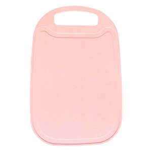 cutting board for kitchen, eco wheat straw chopping boards with juice grooves and easy grip handle, dishwasher safe,non scratch (pink)