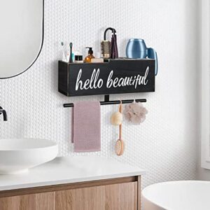 Y&ME YM Hair Dryer Holder Wall Mounted, Hair Tools and Styling Organizer with Jewelry Holder,Hair Tool Organizer for Flat Iron,Curling Wand, Hair Straighteners, Brushes, Flat Iron