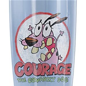 Courage the Cowardly Dog Vintage Courage Stainless Steel Tumbler 20 oz Coffee Travel Mug/Cup, Vacuum Insulated & Double Wall with Leakproof Sliding Lid | Great for Hot Drinks and Cold Beverages