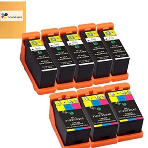 8-Pack Compatible Dell Series 21 Ink Cartridges Replacement for DELL V313W V515W P513W P713W V715W Printer (5BK, 3Color)