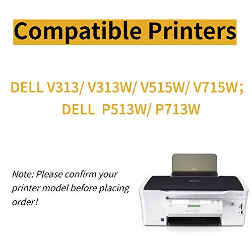 8-Pack Compatible Dell Series 21 Ink Cartridges Replacement for DELL V313W V515W P513W P713W V715W Printer (5BK, 3Color)