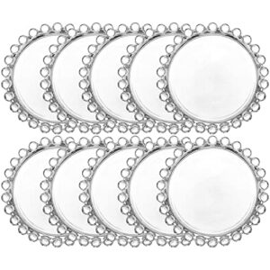 fasmov 10 pack crystal coasters drink coaster for home counters, kitchen, dining room, living room, patio, coffee table, 3.7 inches