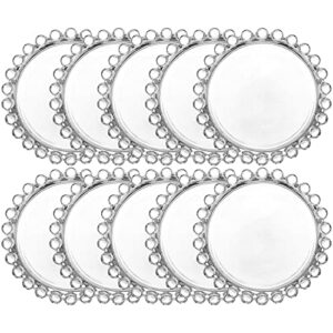 Fasmov 10 Pack Crystal Coasters Drink Coaster for Home Counters, Kitchen, Dining Room, Living Room, Patio, Coffee Table, 3.7 inches