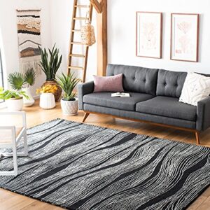 safavieh metro collection 5' x 8' blackivory met995z handmade premium wool living room dining bedroom area rug
