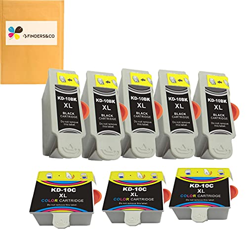 Compatible Kodak 10XL 10B 10C Combo Ink Cartridge Replacement for Kodak Easyshare 5100 5300 5500 ESP3250 ESP5250 ESP3 ESP5 ESP7 ESP9 Hero 7.1 9.1 Printers (5BK, 3C)